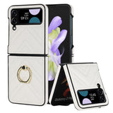 Ring Holder Classic Detachable Leather Wallet Case| for Samsung Galaxy Z Flip 4