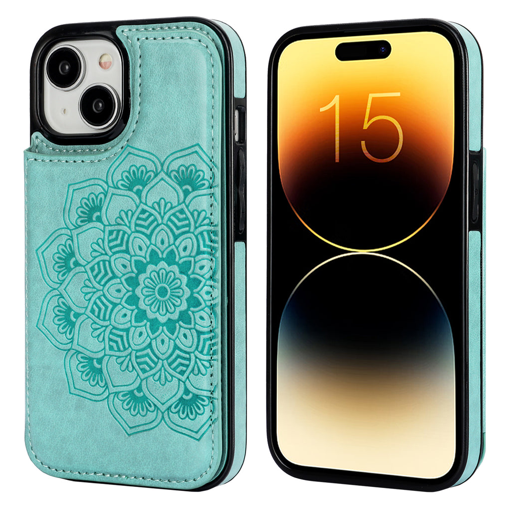 Mandala Pattern Wallet Card Case | for iPhone 15