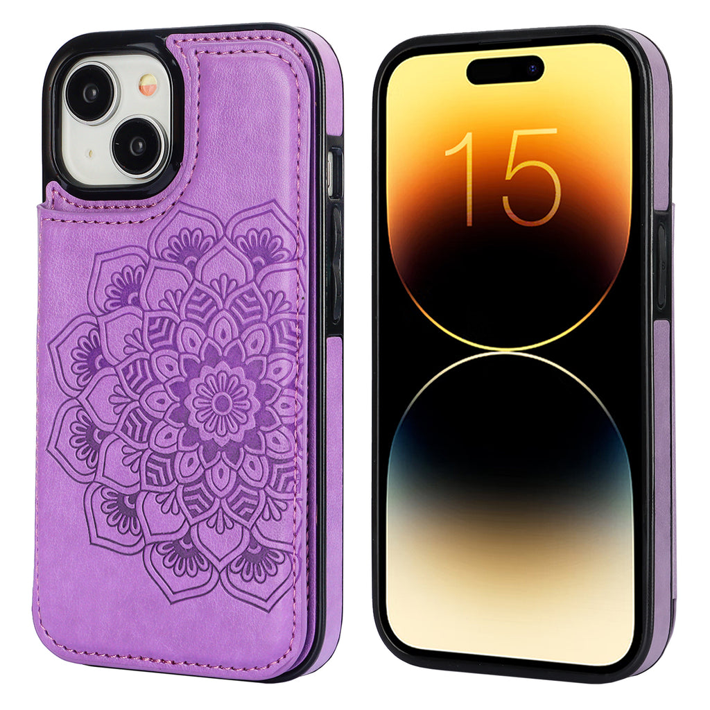 Mandala Pattern Wallet Card Case | for iPhone 15