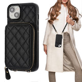 Crossbody Zipper Handbag Wallet Case| for iPhone 15 Plus