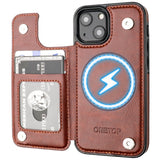 Magsafe Leather Wallet Card Holder Case | for iPhone 14