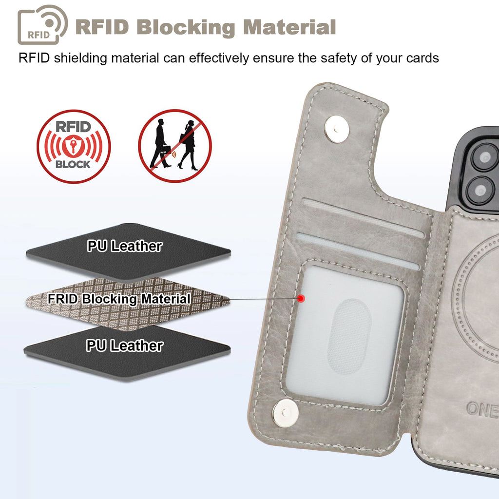 Magsafe Leather Wallet Card Holder Case | for iPhone 12 Mini