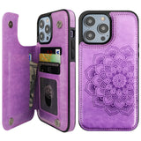 Mandala Pattern Wallet Card Case | for iPhone 14 Pro Max