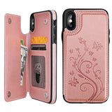 Butterfly Pattern Flip Wallet Case | for iPhone Xs Max