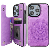 Mandala Pattern Wallet Card Case | for iPhone 14 Pro