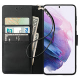Premium Leather Flip Kickstand Wallet Case | for Galaxy S21