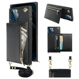 Detachable Folio Zipper Crossbody Wallet Case | for iPhone 12 Pro Max