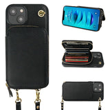 Crossbody Lanyard Wrist Strap Wallet Case | for iPhone 14