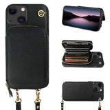 Crossbody Lanyard Wrist Strap Wallet Case | for iPhone 13