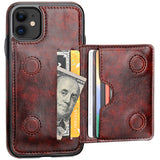 Kickstand Flip Magnetic Wallet Case | for iPhone 11
