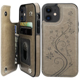 Butterfly Pattern Flip Wallet Case | for iPhone 12 Mini