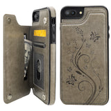 Butterfly Pattern Flip Wallet Case | for iPhone 7/8 Plus