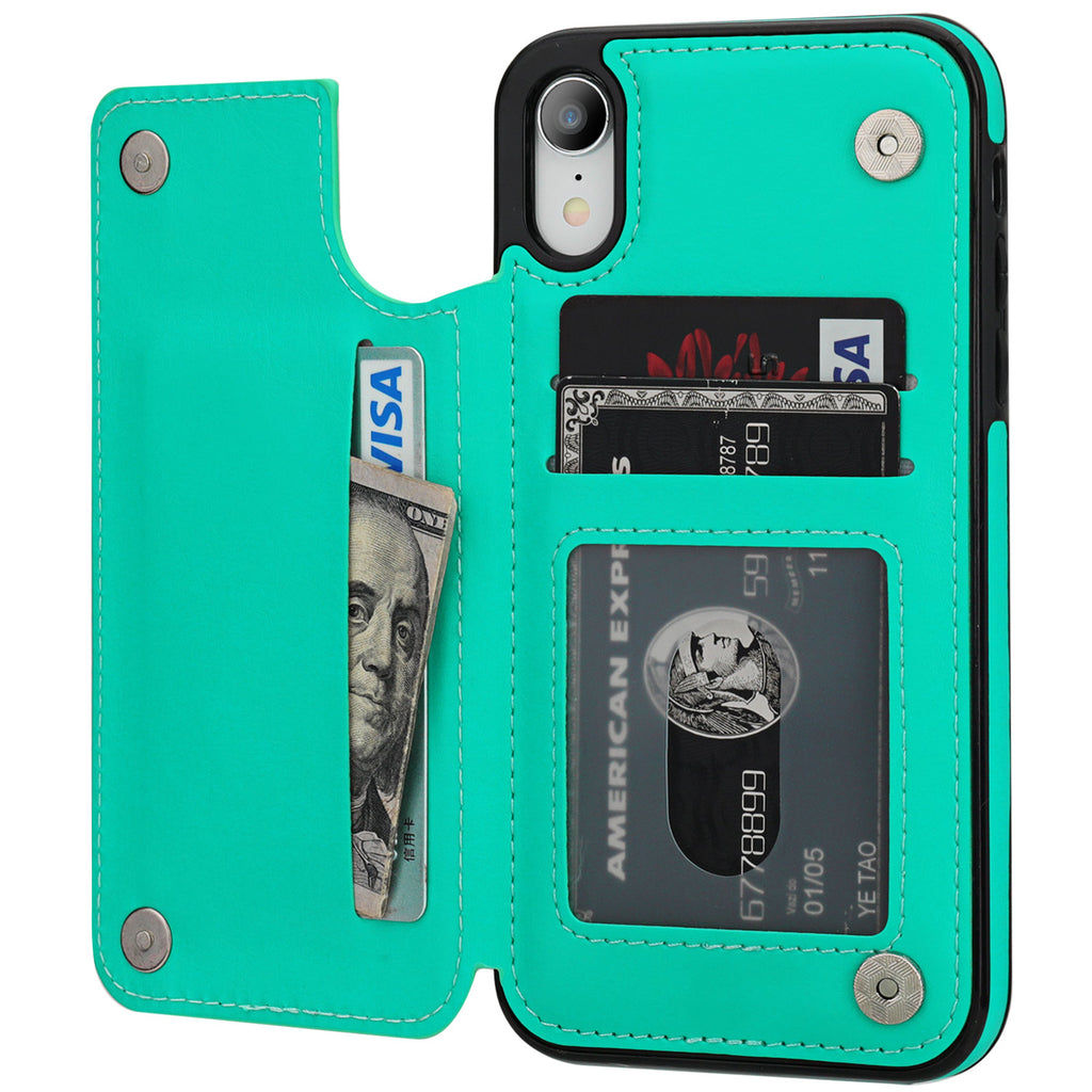 Leather Wallet Card Holder Case | for iPhone XR