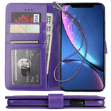 Premium PU Leather Flip Wallet Case | for iPhone XR