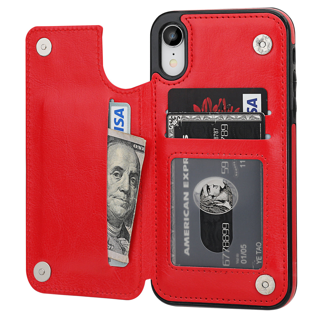 Leather Wallet Card Holder Case | for iPhone XR