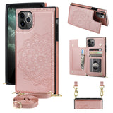 Mandala Pattern Crossbody Strap Wallet Case | for iPhone 11 Pro Max