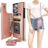 Flip Zipper Crossbody Strap Wallet Case | for iPhone 14 Pro Max