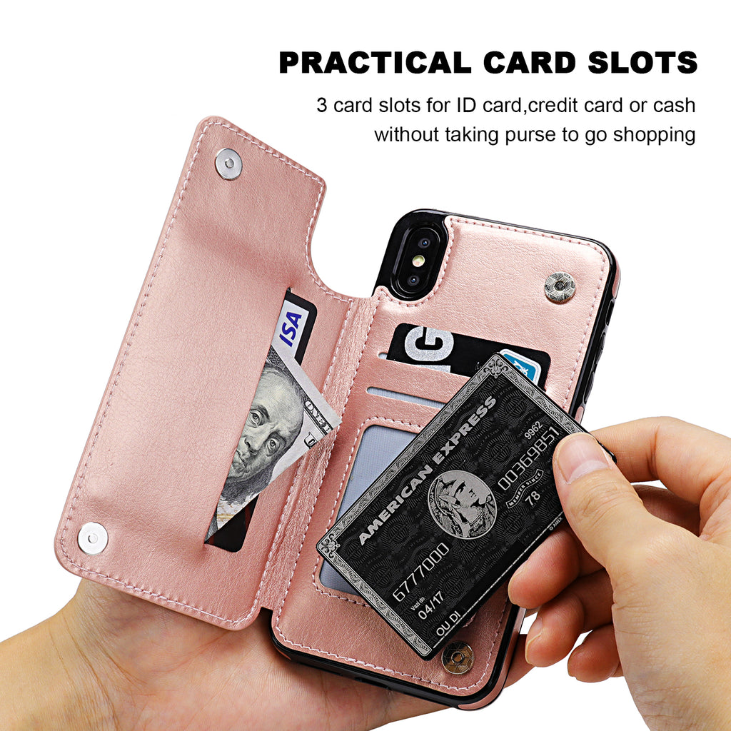 Leather Wallet Card Holder Case | for iPhone XR