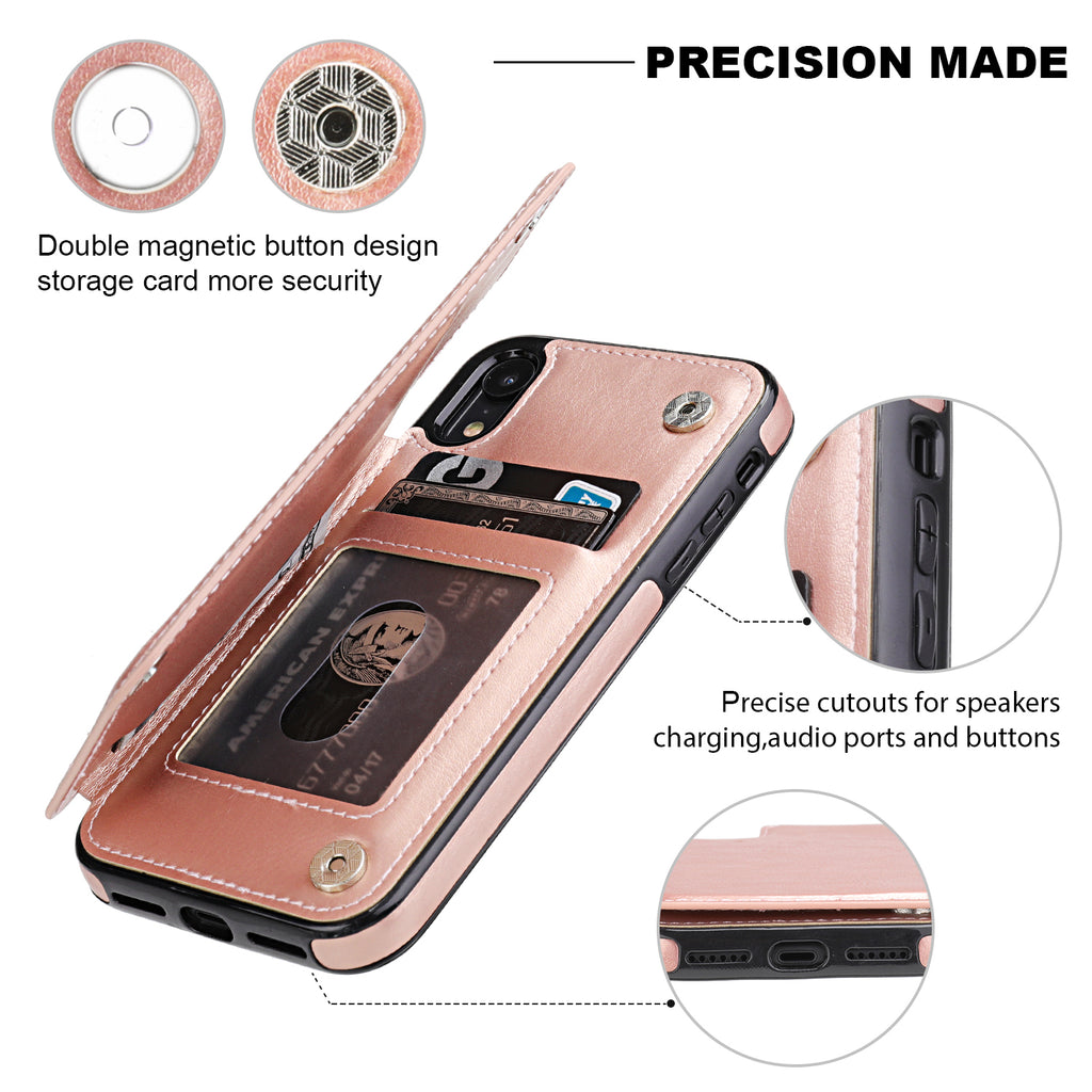 Leather Wallet Card Holder Case | for iPhone XR