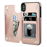 Leather Wallet Card Holder Case | for iPhone Xs Max
