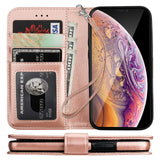 Premium PU Leather Flip Wallet Case | for iPhone X/Xs