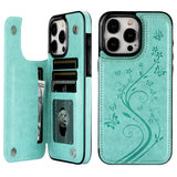 Butterfly Pattern Flip Wallet Case | for iPhone 15 Pro Max