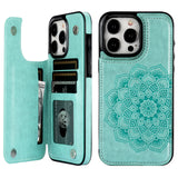 Mandala Pattern Wallet Card Case | for iPhone 15 Pro Max