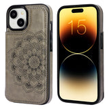 Mandala Pattern Wallet Card Case | for iPhone 15