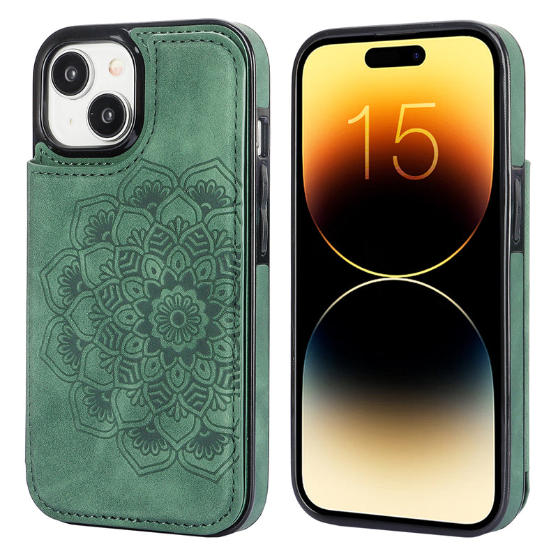 Mandala Pattern Wallet Card Case | for iPhone 15