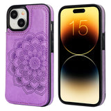 Mandala Pattern Wallet Card Case | for iPhone 15