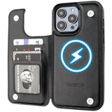 Magsafe Leather Wallet Card Holder Case | for iPhone 14 Pro Max