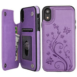 Butterfly Pattern Flip Wallet Case | for iPhone XR