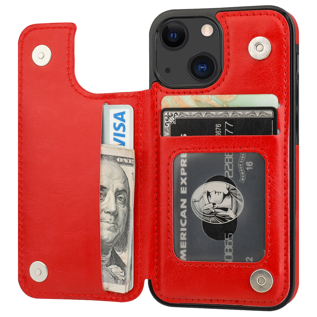 For iPhone 13 pro max Case Wallet Credit Card slot holder PU Leather back  Cover