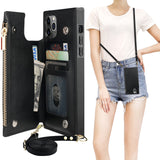 Flip Zipper Crossbody Strap Wallet Case | for iPhone 11 Pro Max