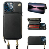 Crossbody Lanyard Wrist Strap Wallet Case | for iPhone 13 Pro Max