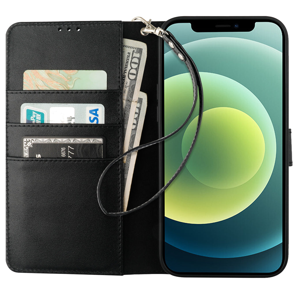 Premium Leather Flip Kickstand Wallet Case