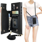 Flip Zipper Crossbody Strap Wallet Case | for iPhone 11 Pro