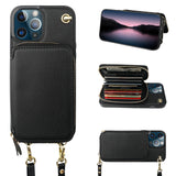 Crossbody Lanyard Wrist Strap Wallet Case | for iPhone 12 Pro Max