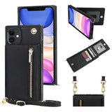 Leather Crossbody Zipper Wallet Case | for iPhone 11