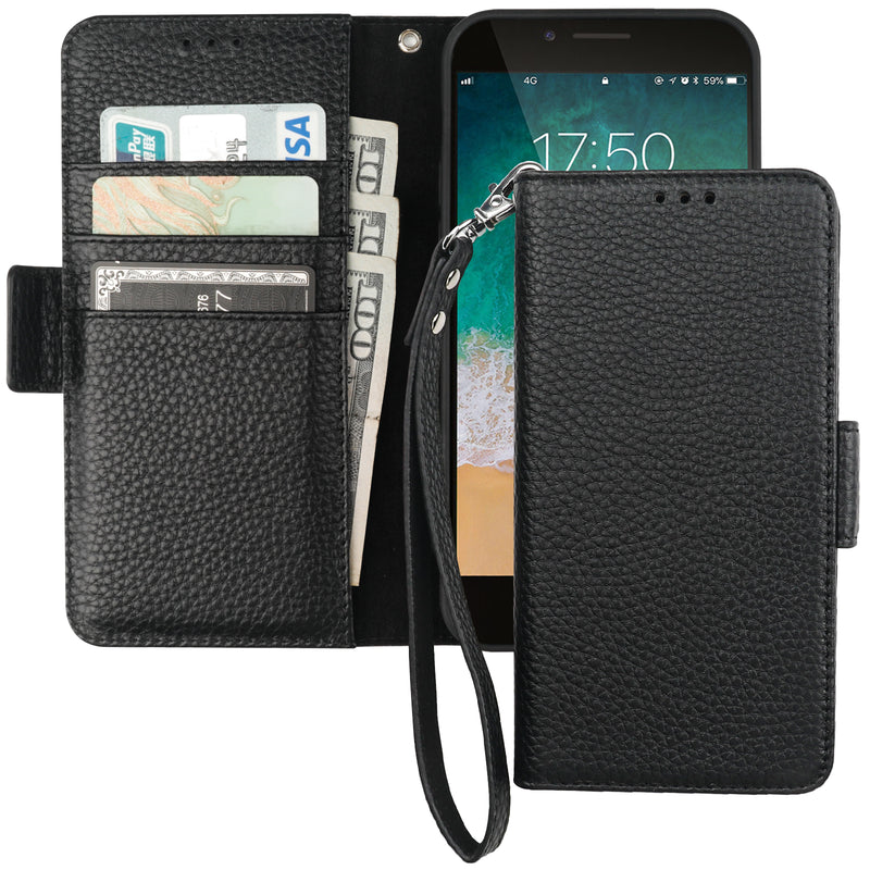 1 Bocasal Crossbody Wallet Case For Iphone 78 Plus, Rfid Blocking Pu  Leather Zipper Handbag Purse Flip Cover, Kickstand Folio Case