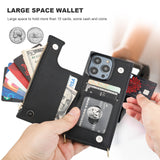 Flip Zipper Crossbody Strap Wallet Case | for iPhone 14 Pro