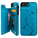 Butterfly Pattern Flip Wallet Case | for iPhone 7/8 Plus