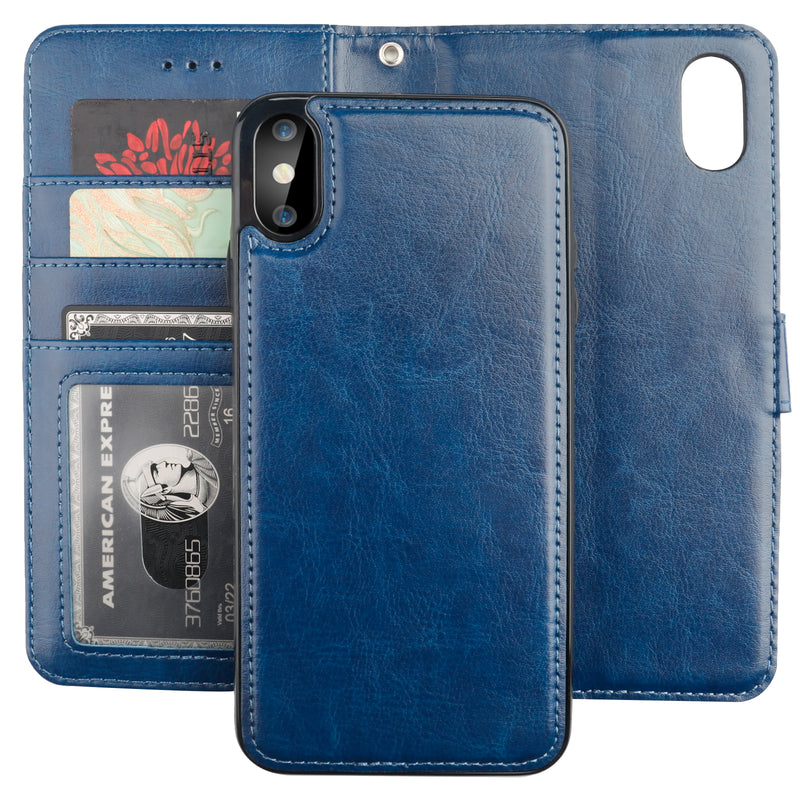 Oxa iPhone Xs Max Leather Wallet Case - Rustic