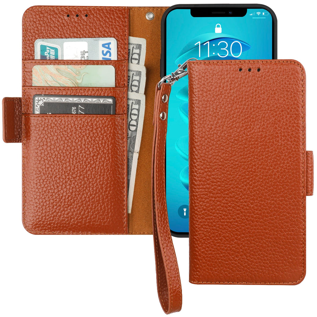Genuine Leather Wallet iPhone 15 Pro Max / 15 Pro / 15 Plus / 15