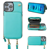 Crossbody Lanyard Wrist Strap Wallet Case | for iPhone 14 Pro