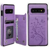 Butterfly Pattern Flip Wallet Case | for Galaxy S10