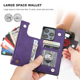 Flip Zipper Crossbody Strap Wallet Case | for iPhone 14 Pro