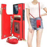 Flip Zipper Crossbody Strap Wallet Case | for iPhone 13 Pro