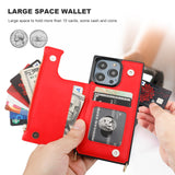 Flip Zipper Crossbody Strap Wallet Case | for iPhone 14 Pro