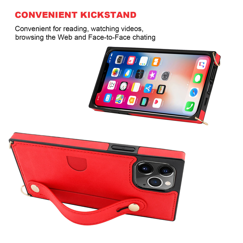 Crossbody Wrist Kickstand Wallet Case | for iPhone 12/12 Pro